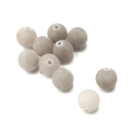 Gyöngy alkatrész- gyöngy matt 8mm szürke min.10db/csomag