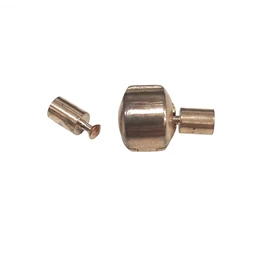 Gyöngy alkatrész- kapocs, pattintós, 3mm átm. bőrhöz, arany, ezüst