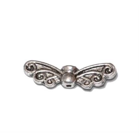 Gyöngy alkatrész medál fém angyalszárny pillangós 22x8mm ezüst