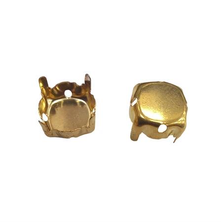 Gyöngy alkatrész- rivoli foglalat fűzhető 10mm arany 1db