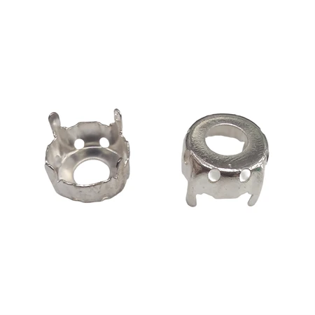 Gyöngy alkatrész- rivoli foglalat fűzhető 10mm ezüst 1db