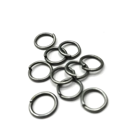 Gyöngy alkatrész-szerelőkarika 8mm óezüst 100db/csom