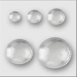 Gyöngy alkatrész- üveglencse kör, 18mm, 10db/csomag ékszeralapokhoz