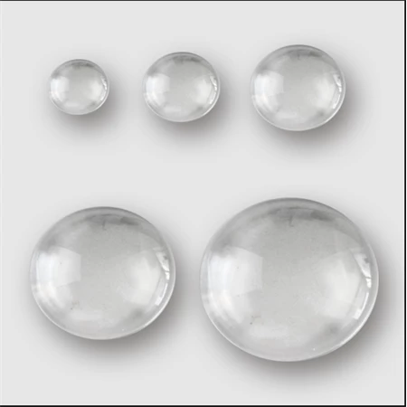 Gyöngy alkatrész- üveglencse kör, 18mm, 10db/csomag ékszeralapokhoz
