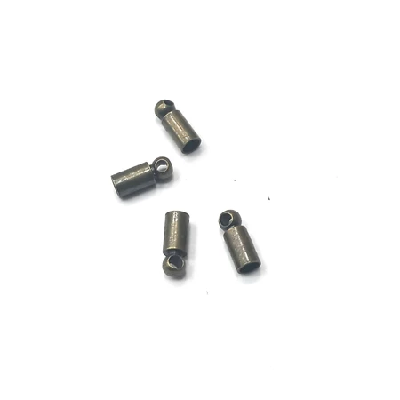 Gyöngy alkatrész- végzáró kupak 3mm antik 4db/csomag
