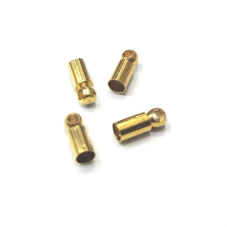 Gyöngy alkatrész- végzáró kupak 3mm arany 4db/csomag