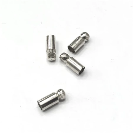 Gyöngy alkatrész- végzáró kupak 3mm ezüst 4db/csomag