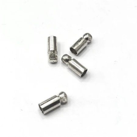 Gyöngy alkatrész- végzáró kupak 4mm ezüst 4db/csomag