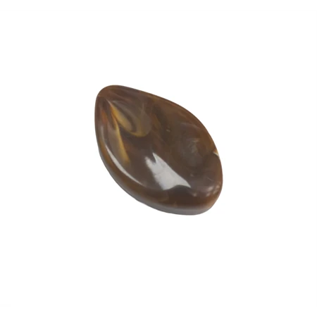 Gyöngy, műanyag gyöngy barackmag 20x30mm barna 1db