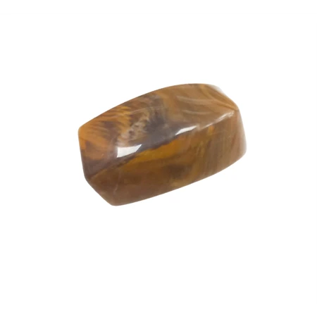 Gyöngy, műanyag gyöngy hasáb 15x30mm barna 1db