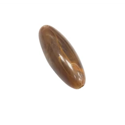 Gyöngy, műanyag gyöngy rizsszem 12x30mm barna 1db