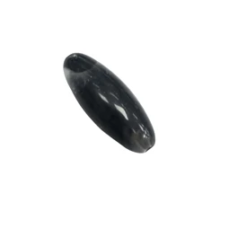 Gyöngy, műanyag gyöngy rizsszem 12x30mm fekete 1db