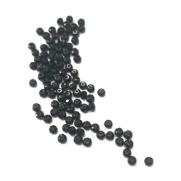 Gyöngy üveg csiszolt fánk 3x2mm fekete min.80db