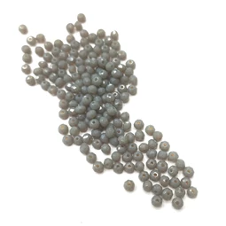 Gyöngy üveg csiszolt fánk 3x2mm szürke min.80db