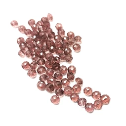 Gyöngy üveg csiszolt fánk 4x3mm mályva min.60db