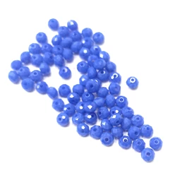 Gyöngy üveg csiszolt fánk 4x3mm matt kék min.60db