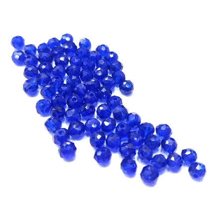 Gyöngy üveg csiszolt fánk 4x3mm sötétkék min.60db
