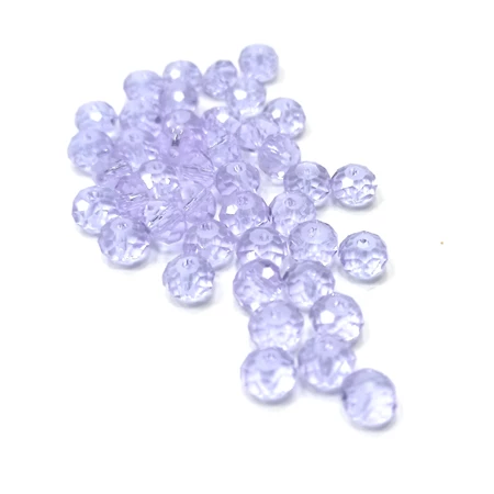 Gyöngy üveg csiszolt fánk 6x4mm lila min.40db