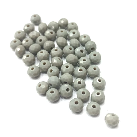 Gyöngy üveg csiszolt fánk 6x4mm szürke min.40db