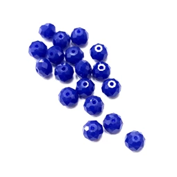 Gyöngy üveg csiszolt fánk 8x6mm sötétkék min.15db