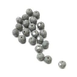 Gyöngy üveg csiszolt fánk 8x6mm szürke min.15db