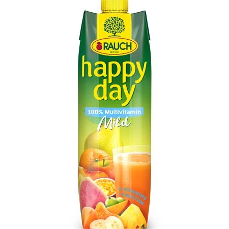 Gyümölcslé, 100%, 1l, RAUCH  Happy day multivitamin mild