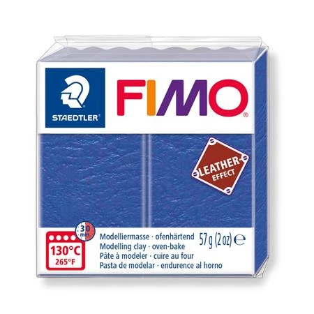 Gyurma süthető FIMO Leather Effect 57 gr, indigókék