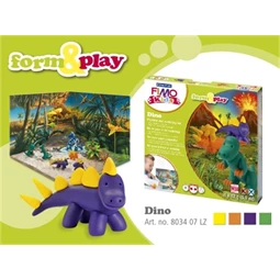 Gyurma süthető FIMO készlet Kids Form & Play 4x42 g, dínók