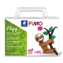 Gyurma készlet süthető FIMO Soft Creative 4x25 gr égethető Flapy Lajhár