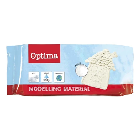 Gyurma levegőn száradó modellező massza OPTIMA 500g fehér