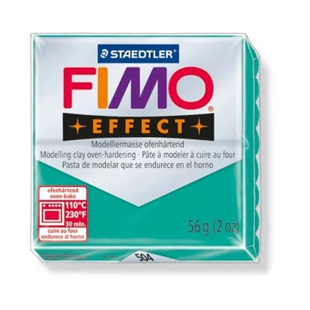 Gyurma süthető FIMO Effect 56 g, áttetsző zöld