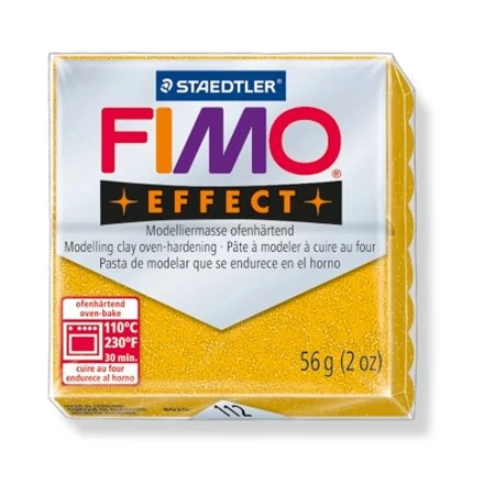 Gyurma süthető FIMO Effect 56 g, csillámos arany