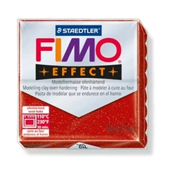 Gyurma süthető FIMO Effect 56 g, csillámos piros