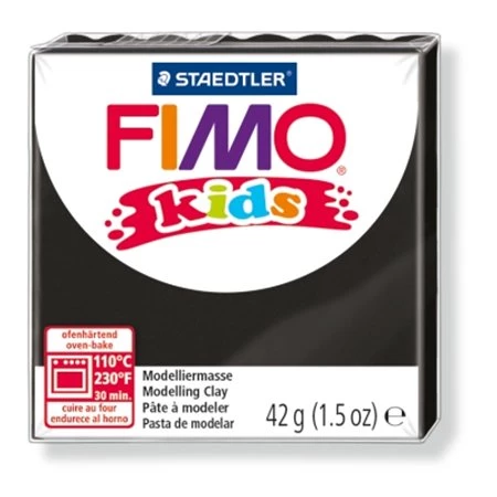 Gyurma süthető FIMO Kids 42 g, fekete