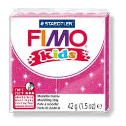 Gyurma süthető FIMO Kids 42 g, glitteres rózsaszín