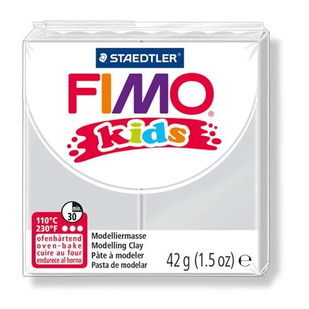 Gyurma süthető FIMO Kids 42 g, világosszürke