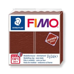 Gyurma süthető FIMO Leather Effect 57 gr, dió