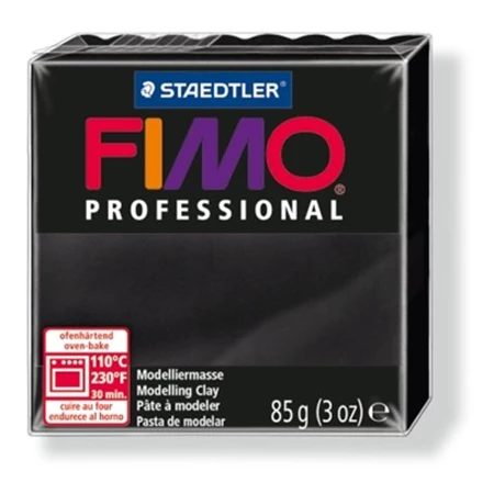 Gyurma süthető FIMO Professional 85g, fekete