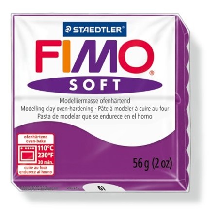 Gyurma süthető FIMO Soft 56 g, bíborlila