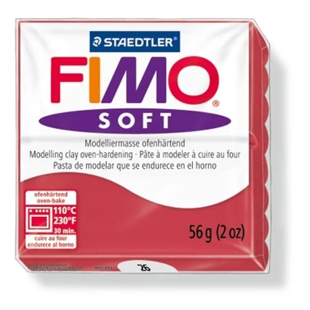 Gyurma süthető FIMO Soft 56 g, meggypiros