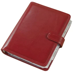 Gyűrűs kalendárium Real 2/160 Gyűrűs, fényes műbőr bordó színű, 135x195mm