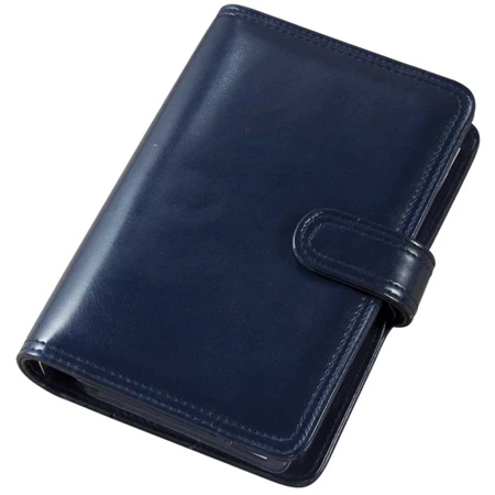 Gyűrűs kalendárium Real 2/160 Gyűrűs, fényes műbőr sötétkék színű, 135x195mm