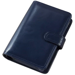 Gyűrűs kalendárium Real 2/160 Gyűrűs, fényes műbőr sötétkék színű, 135x195mm