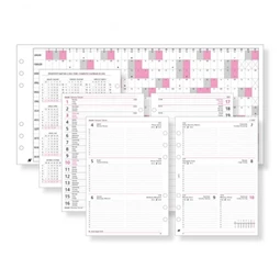 Gyűrűs kalendárium betétlap SATURNUS L311/F naptár heti beosztású, 146 x 210 mm, 72 lap/csomag