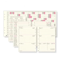 Gyűrűs kalendárium betétlap SATURNUS L311 heti naptárcsomag, chamois, 146 × 210 mm, 72 lap/csomag