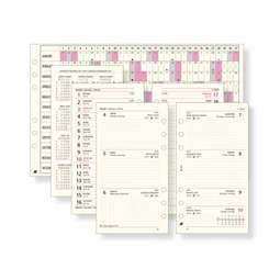 Gyűrűs kalendárium betétlap SATURNUS M311 heti naptárcsomag, chamois, 72 lap/csomag, lapméret 95 × 168 mm