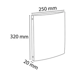 Gyűrűskönyv A/4 EXACOMPTA 4 gyűrűs, 20 mm gerinc, PVC , kék