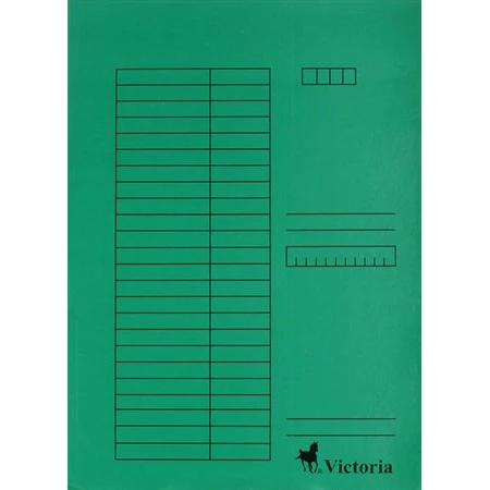 Hajtogatós dosszié A/4 Victoria, zöld, karton, 5db/cs
