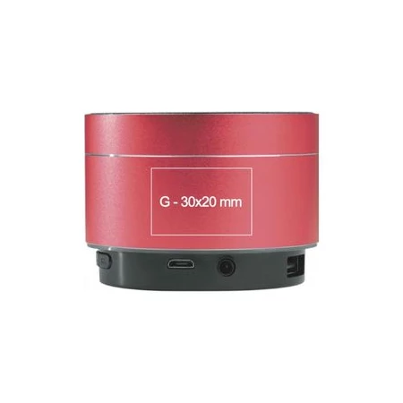 Hangszóró bluetooth fém 7 x 5 cm tölthető akkumlátorral piros