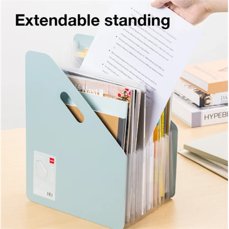 Harmónika mappa A/4 álló 13 rekeszes, vegyes szín